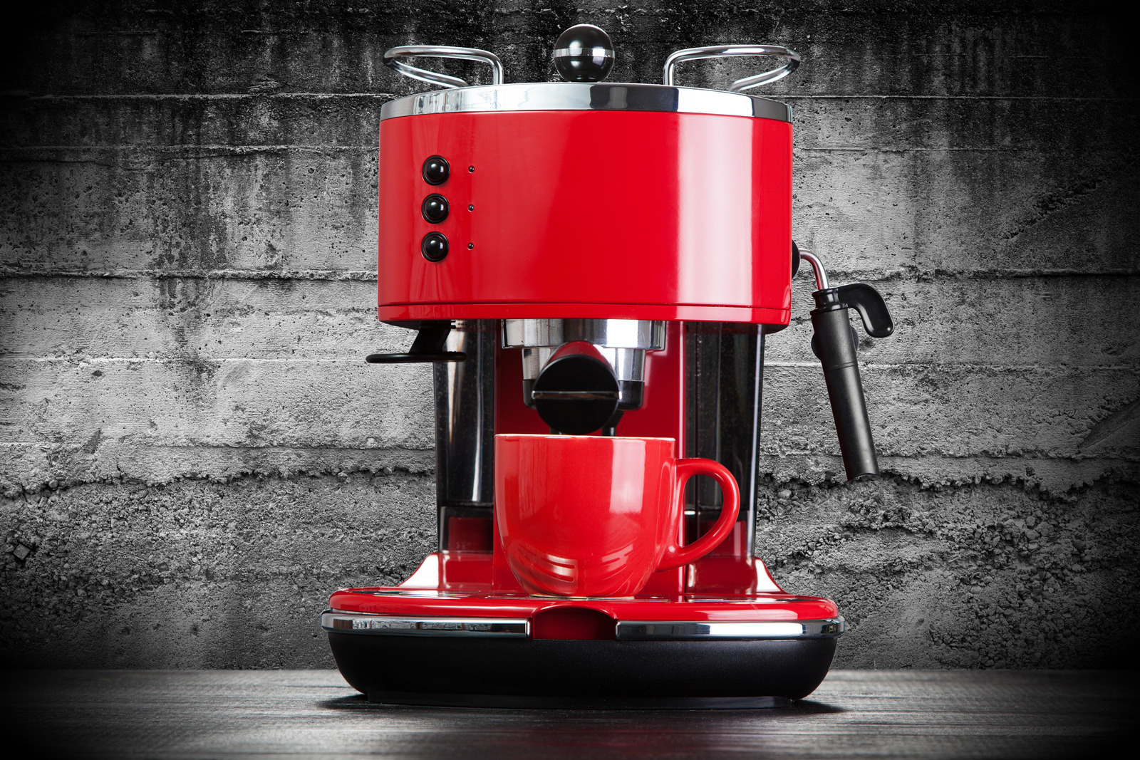 Red Domestic Coffee Machine